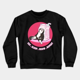 Cute Lazy Cat Crewneck Sweatshirt